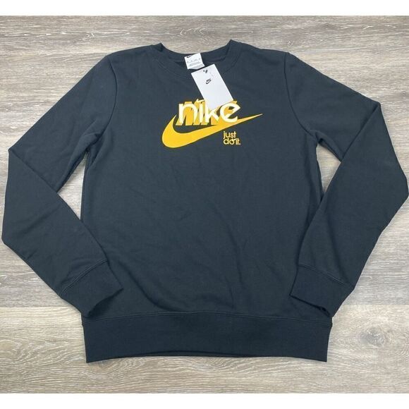 Nike Just Do It Women's Sweater Black FN3628-010 Size XS $70 - Picture 1 of 6